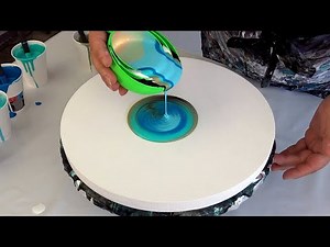 Beginner Friendly Waterfall Cup Acrylic Pour Painting ~ Easy Fluid Art