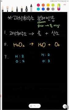 1-1-2 화학 반응을 나타내는 화학 반응식_학습지04 설명(3)_과산화수소