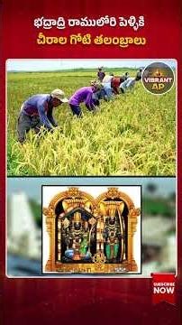 భద్రాద్రి రాములోరి పెళ్ళికి, చీరాల గోటి తలంబ్రాలు . #Bhadrachalam Sitarama Kalyanam #Bhadrachalam