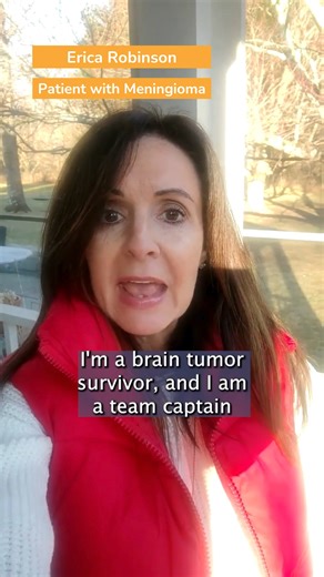 Erica Robinson felt alone when she was first diagnosed with meningioma, but that all changed when she found community through the National Brain Tumor Society. Check out our blog about 11 ways to find community through NBTS: https://braintumor.org/news/11-ways-to-find-community-through-the-national-brain-tumor-society/ #braintumorcommunity #braintumorawareness #NationalBrainTumorSociety | National Brain Tumor Society