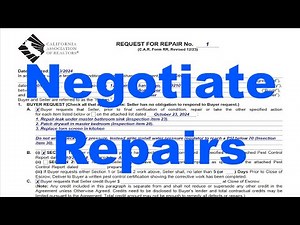 Negotiate Repairs with the Request For Repairs Form (RR and RRRR)