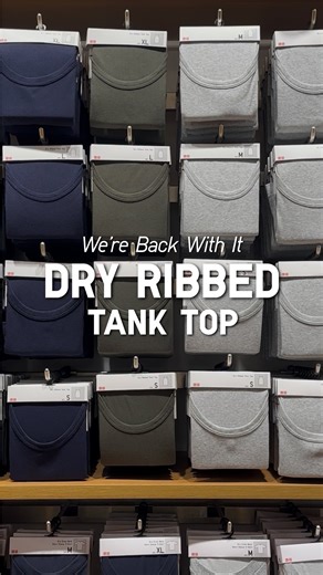 [Just Launched] You asked. We’re back 😮‍💨 your fave tank top is here again. 482759 Dry Ribbed Tank Top #UniqloTankTop #UNIQLOMY #MYLifeWear #SimpleMadeBetter | UNIQLO Malaysia