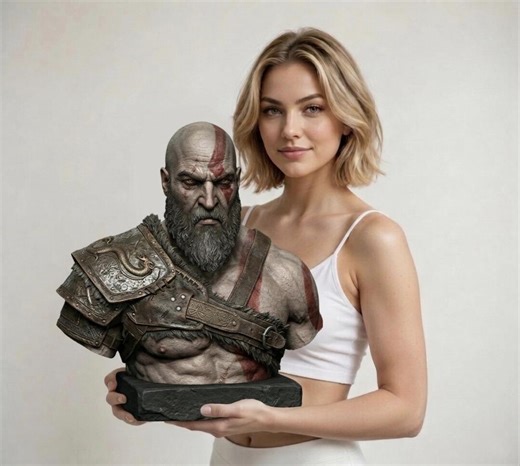 Kratos God of War : God of War STL File , Kratos STL File , Kratos Bust 3D Model, Kratos Statue STL , Bust 3D Stl , Game 3D Model , - Etsy