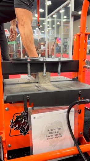 The Krack Hog - 18v powered hydraulic pump block cutter. This does utilize the Makita battery mount. #hydraulics #paver #block #landscaping #patio #driveway #construction #18v | TOOLS by Design