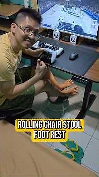Rolling Chair Stool Foot Rest for Comfortable Gaming #gamingrelaxation #footrest #footrestchair