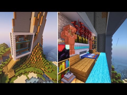 Rectangle Modern Hill House – Minecraft Build