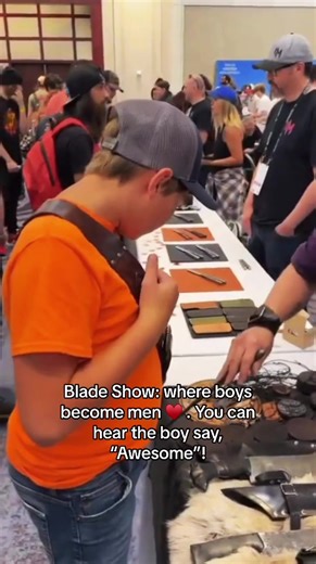 Going baldric style at BLADE Show 2023! Booth: Wayward Rogue #BladeShow #leatherwork #sword #knifelife