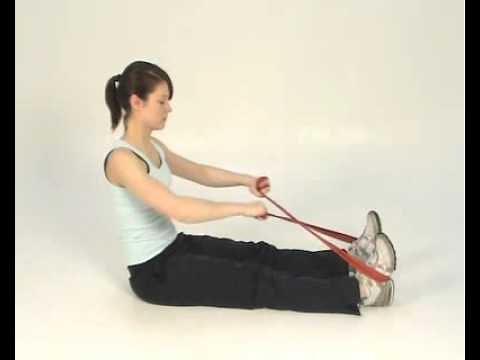 Back Exercise - Resistance Band Seated Row