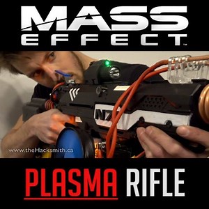 Check out the full video on our YouTube channel! #masseffectandromeda #masseffect #makeitreal #plasmarifle Big thank you to @xcosercostume for the helmet and @leathermadness for the awesome N7 jacket!!! | The Hacksmith