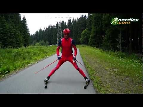 roller skiing technique classic / Skiroller Technik klassik: braking / bremsen