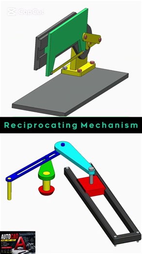 Amazing Reciprocating Mechanism in Action | Mechanical Engineering Animation#short