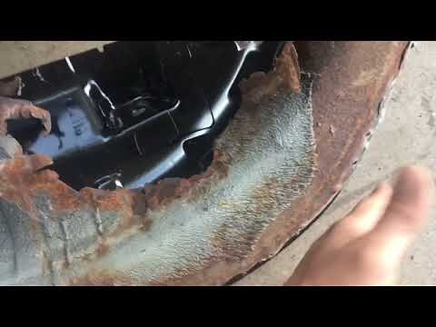 How to repair and replace rusted inner fender liner on ford escape Mercury mariner