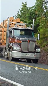 Mangonui Haulage T410 Hauling West Coast Logs to the Mill 💪🏾🌲Drivehub