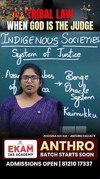 When God Was the Judge: Tribal Justice Systems #upscanthropology #upsc