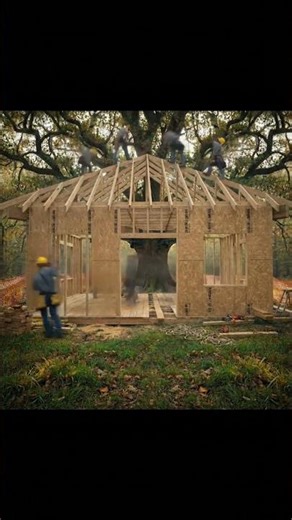 Tiny Tree Cottage Creation on a Tree | Time Lapse