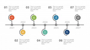 7 Steps Navigational Infographic Timeline Template - SlideModel