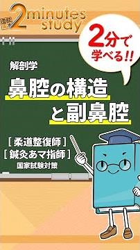 【2分で学ぶ！鼻腔の構造と副鼻腔編】柔道整復師・鍼灸師・あん摩マッサージ指圧師
