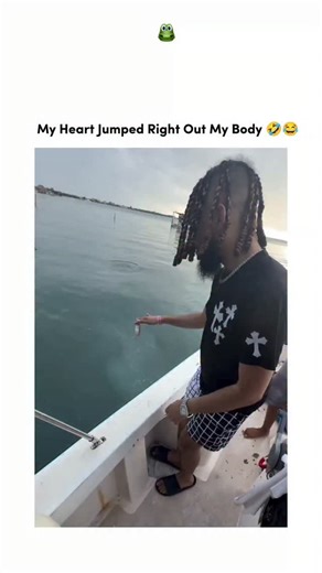 sosuua.io on Instagram: "This video captures a suspenseful moment as a man attempts to hand-feed a large fish from the side of a boat. Similar to the previous video, this clip features a digital "Whale.io" watermark and appears to be edited for viral impact. ​Video Summary ​The video follows a man who is being coached by others off-camera on how to hold a piece of bait over the water. The tension builds until a large, predatory fish leaps out of the water to grab the food, causing the man to jum