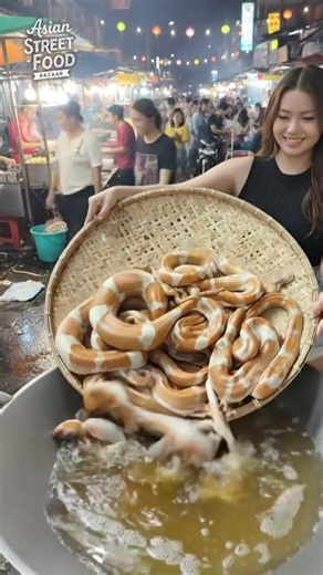 From sizzling skewers to unexpected delicacies, Asian street food bazaars never fail to surprise. 🌏✨ Every stall tells a story of heritage, flavor, and daring tastes would you try this unique offering? AI-generated visuals. Created for entertainment purposes only #AsianStreetFood #CulinaryHeritage #FoodBazaarVibes #TasteTheTradition #GlobalFoodStories