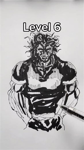 Ren Art on Instagram: "How to draw Yujiro Hanma in different levels #drawing #anime #animedraw #animeart #animedrawing #fanart #otakuart #drawinganime #reelsdrawing #draw #speeddrawing #drawings #reelsdrawing #animeart #animedraw #anime #memes #yujirohanma #baki"