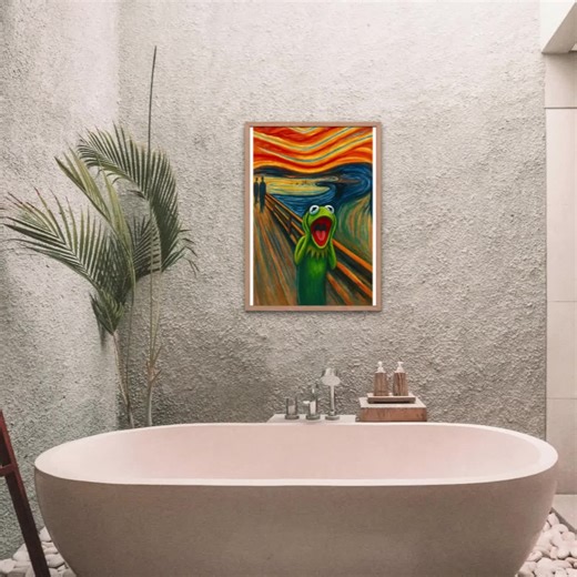 Kermit Frog Scream Art PNG Funny Meme Clipart | Vintage Retro Digital Download | Kermit Screams PNG for T-shirts, Stickers, Mugs & Wall Art - Etsy