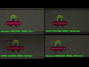 Alienware AW2725DF 応答速度比較 vs 液晶 360Hz (5760FPS)