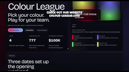 Squad check 👀😉@ColourLeague is an onchain competitive gaming ecosystem where players join teams, hold team tokens, and compete in live Cell Arena tournaments for rewards.Colour League made tournament onboarding straightforward. If you’re trying to enter Cell Arena, here’s the full process from wallet connection to match entry:• Go to the Buy Tokens page• Step 1: Connect wallet• Step 2: Select your team• Step 3: Approve USDC• Step 4: Buy your team tokenThen:• Step 5: Go to Tournaments• Step 6: 