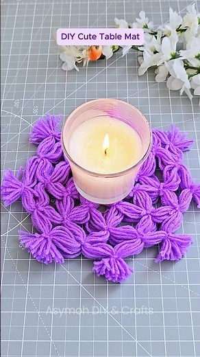 🤩DIY Table Mat | Woolen Table Mat | Cute Yarn Table Mat #diy #homedecor #craft #tutorial