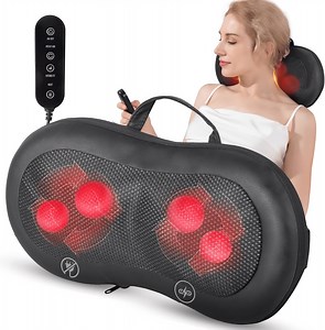 IOOKNA Cordless Neck and Back Massager, Shiatsu Back Massager with Heat, Deep Kneading Electric Massager for Full Body，Ideal Gifts