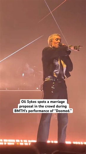 Oli Sykes spots a marriage proposal in the crowd during BMTH’s ‘Doomed’ #bringmethehorizon #bmth