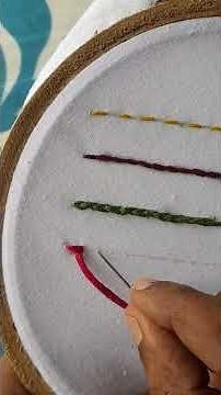 Beginner's Embroidery Stitches | Split stitch | Stem stitch