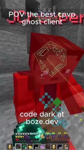 POV the best cpvp ghost client | code dark at boze.dev #minecraft #drdonut #2b2t #cpvp #pvp #hack