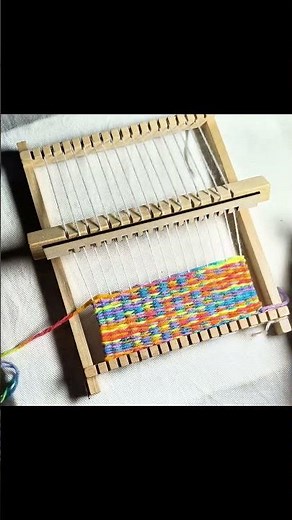 Simple weaving. #weaving #loom #wool