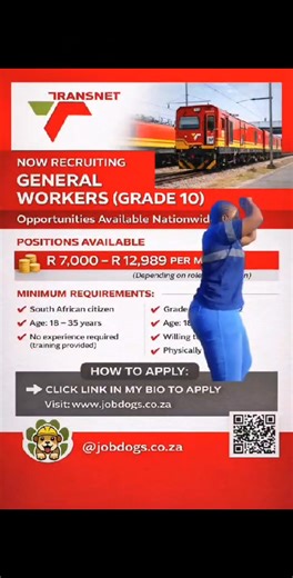 Transnet Is hiring #viraltiktok #jobopportunity #fblifestylechallenge #jobsearch #jobs #follow #ApplyNow | Job Available