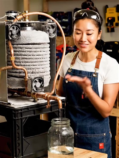 Make your own water out of thin air for free! Get the easy guide in my bio 🔗 #diy #water #offgrid #survival #free #homemade #technology #earthday #garden #sustainable #cleanwater #lifehacks #savemoney #tips #green