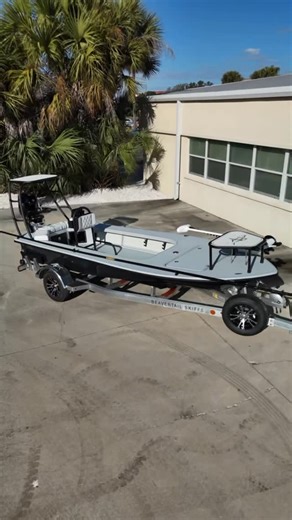 Beavertail Skiffs on Instagram: "2026 16’ Rival Tiller 🚧 BUILD HIGHLIGHTS 🚧 Color - Super Jet Black Suzuki 50 Tiller MagicTilt Aluminum Trailer Textured Matte Black Powder Coating Fixed Rear Bench Upholstery E-Box Grab Bar Garmin ECHOMAP UHD2 94sv Cool Grey over Black SeaDek V-Marine Push Pole Holders Stiffy 21’ Hybrid Push Pole Guide Mount Trolling Motor Location - PowerPux Trolling Motor Mount Minn Kota 55lb Terrova - AND MORE - Start your custom skiff build today - 🔗 in profile for the Bea