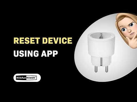 How do you reset the KlikaanKlikuit ACC-2300 with the app?