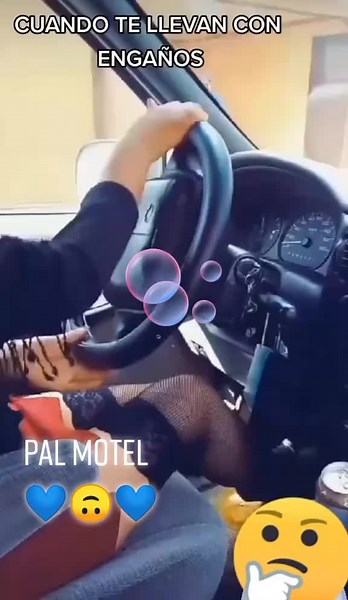 Driving Scene with Animated Elements and Emojis