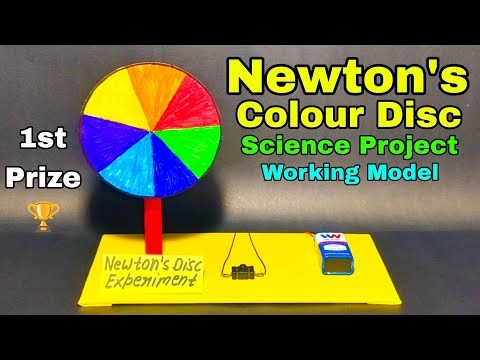 Newtons colour Disc school project,Newtons colour disc,Newtons colour wheel project,Science project