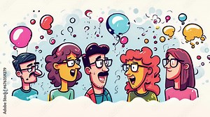 A characters thought bubble features a comic striplike sequence, showcasing different thought processes and decisionmaking. 2d animation Stock Video