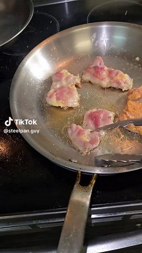 Perfectly Seared Chicken Thighs in a Steel Pan