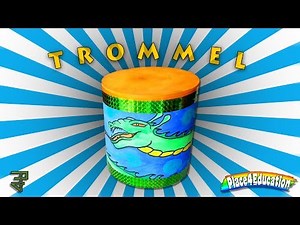 Trommel basteln / falten leicht gemacht !!! Das DIY-Musikinstrument für Kita, Schule oder Freizeit