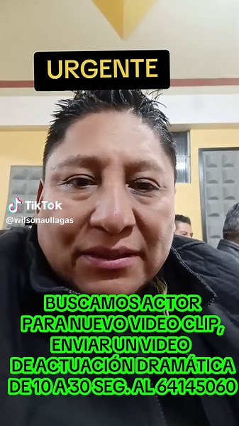 BUSCAMOS ACTOR PARA NUEVO VIDEO CLIP, ENVIAR UN VIDEO DE ACTUACIÓN DRAMÁTICA DE 10 A 30 SEG. AL 64145060. BUENA REMUNERACIÓN