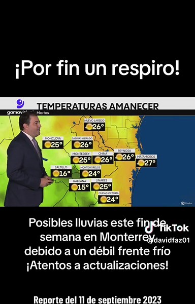 Posibles lluvias en Monterrey tras intenso calor