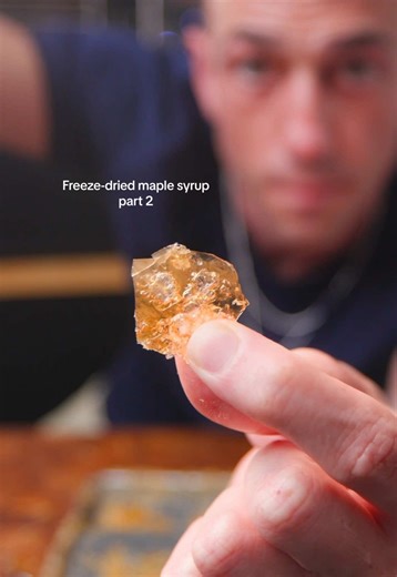 Part 2. This was disappointing 😰 Freeze- dried maple syrup FAIL 👎 I have orange juice freeze-drying as we speak. Check back tomorrow for the results. #freezedriedcandy #freezedryer #candy #dehydrated #snacks