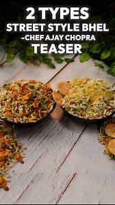 26K views · 433 reactions | Bhel Puri is the ultimate desi snack.❤️ Learn to make two type of bhel puri Mumbai and Kolkata style 殺❤️ The full recipe is up on my youtube channel #bhelpuri #bhelpurichaat #bhel #mumbaibhel #kolkattajhalmuri #jhalmuri #chefajaychopra #trending #explore #trynow #rainydayspecial #chaatrecipes #indiansnack | Ajay Chopra | Facebook