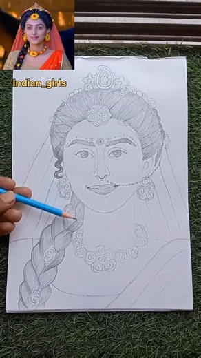 Radha rani ki drawing 💖🥰 #art #drawing #radheradhe #comment #ytshorts