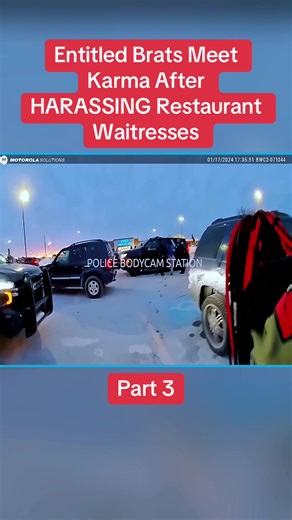 Entitled Brats Meet Karma After HARASSING Restaurant Waitresses #cops #copsoftiktok #police #bodycam #crime