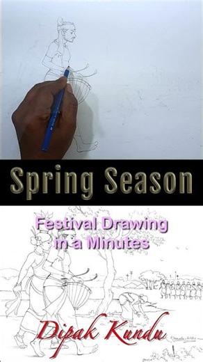 Spring Season Drawing #shorts #shortsvideo #art #drawing #viral #painting