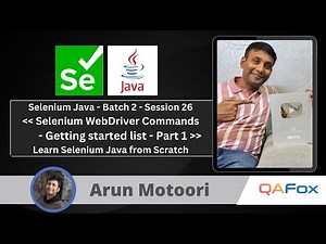 Day 26 - Selenium WebDriver Commands - Getting started list - Part 1 | Selenium Java - Batch 2